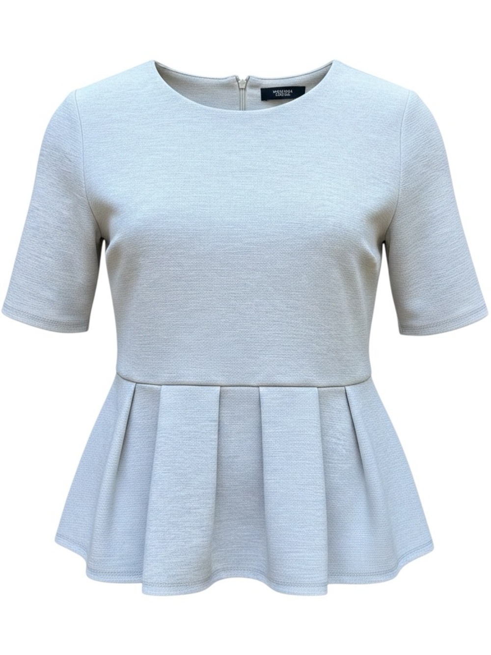 Simply Vera Vera Wang Gray Ponte Peplum Top Minimalist Workwear Office Business